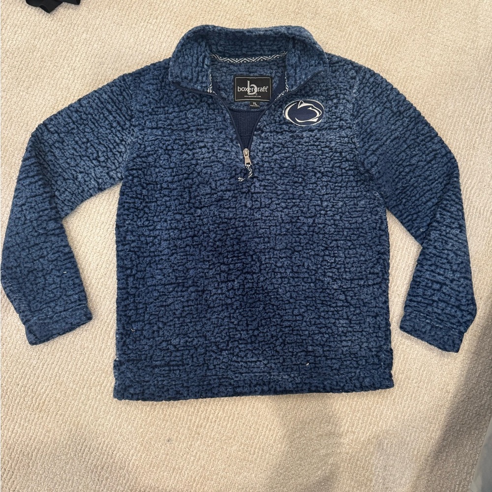 Youth Large Boxercraft Penn State Sherpa Quarter Zip Jacket